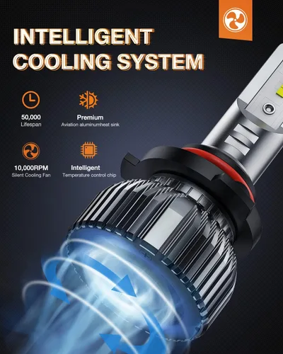 Miniatura 5 de Nilight Bombillas LED 9005/HB3 H11/H9/H8, combo de bombillas antiniebla de haz alto y bajo, 6000 K blanco frío IP67, Plug and Play, paquete de 4