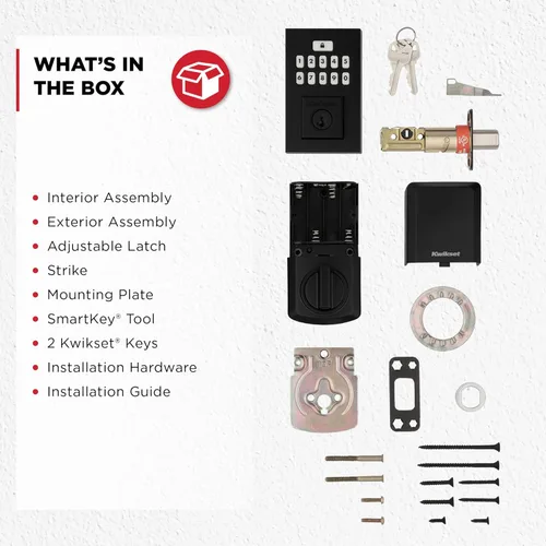 Miniatura 8 de Kwikset SmartCode 260 - Cerradura de puerta con teclado electrónico sin llave con entrada automática, códigos de usuario personalizados, seguridad