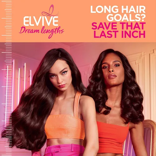 Miniatura 3 de L'Oreal Paris Elvive Dream Lengths - Máscara capilar de fibra salvadora con concentrado de péptidos de colágeno para revivir y restaurar, fórmula