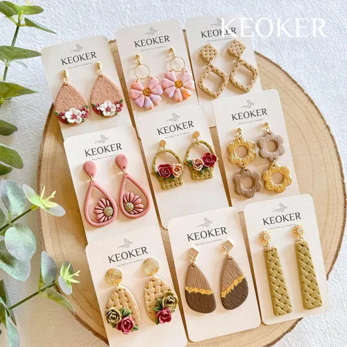 Miniatura 6 de KEOKER Rodillo de textura de arcilla polimérica, rodillo de arcilla polimérica para hacer aretes, como hojas de textura de arcilla polimérica, gran