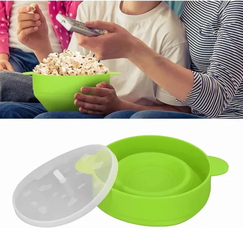 Miniatura 3 de The Original Popco - Popco - Palomitas de maíz de silicona para microondas con asas, tazón plegable sin BPA y apto para lavavajillas