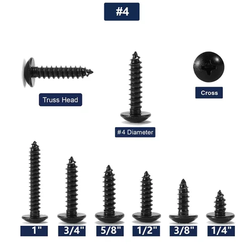 Miniatura 3 de Tornillo de madera de cabeza de cerradura de 1 x 4, 100 piezas, tornillo Phillips de acero inoxidable 18-8 (304) de autorroscado rápido con óxido