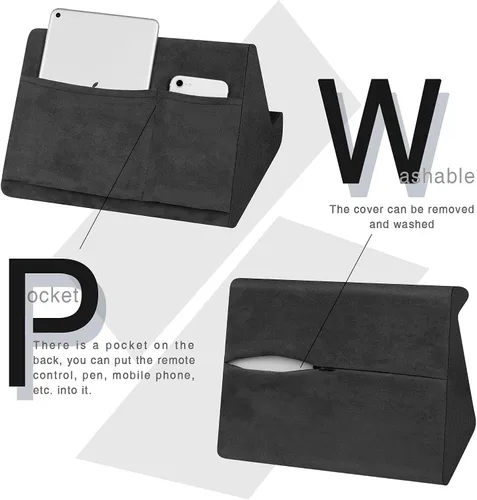 Miniatura 4 de BZVV Soporte de Tableta Suave con Almohada y Bolsillo, Soporte Ajustable con 3 Ángulos de Visualización, Soporte Holgazán para Cama y Sofá