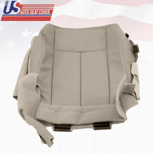 Miniatura 2 de 2009 2010 para Ford Expedition XLT Driver Bottom Cubierta de asiento de cuero perforada gris