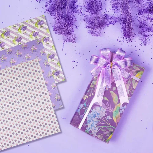 Miniatura 2 de Papel de tarjeta morado de 12 x 12 pulgadas, paquete de papel pesado de una sola cara, suministros para álbumes de recortes para manualidades