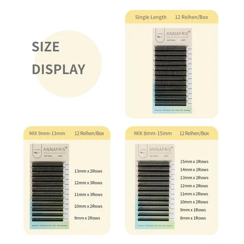 Miniatura 6 de Extensiones de pestañas postizas en forma de W 5D, rizo C, volumen de 0.43 pulgadas, suministros de maquillaje, extensiones de pestañas de uso 0.07