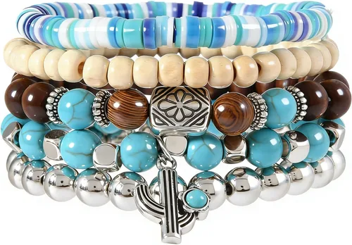 Miniatura 29 de Pulsera Gótica Ajustable de Cuero Trenzado Punk Multicapa de Estilo Grunge, Conjunto de Pulseras Emo con Brazalete de Metal, Envoltura