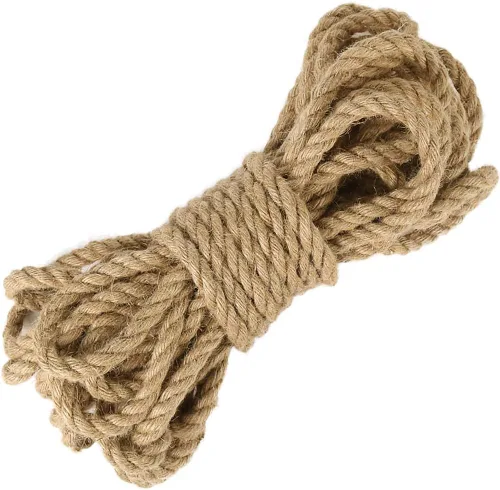 Miniatura 4 de Tenn Well Cuerda de yute de 0.315 in, cuerda de yute de 98 pies y 5/16 pulgadas de grosor, cuerda fuerte para manualidades, jardinería, decoración
