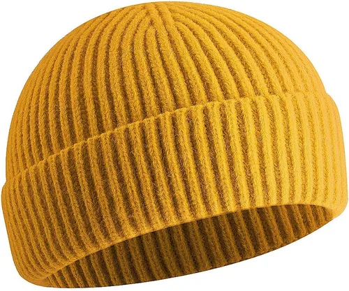 Miniatura 19 de vidsel Gorro Corto de Pescador para Hombres y Mujeres, Gorro de Lana Tejida con Puño Estilo Moderno de Arrastrero, Gorros Cálidos de Invierno