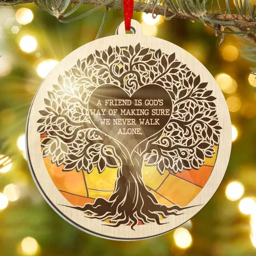 TEEZWONDER Regalos de Navidad de Amistad para Mujeres y Hombres - Adornos de Sol de Navidad 2025 - Regalos de Vida Natural para Amigas, Adorno de