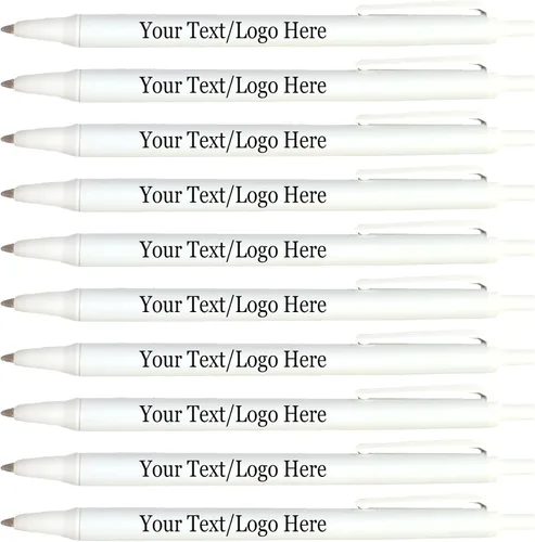 Miniatura 14 de SyPen Bolígrafos personalizados con tu logotipo o texto personalizado, paquete de 300 unidades a granel para negocios, fiestas y eventos, bolígrafos