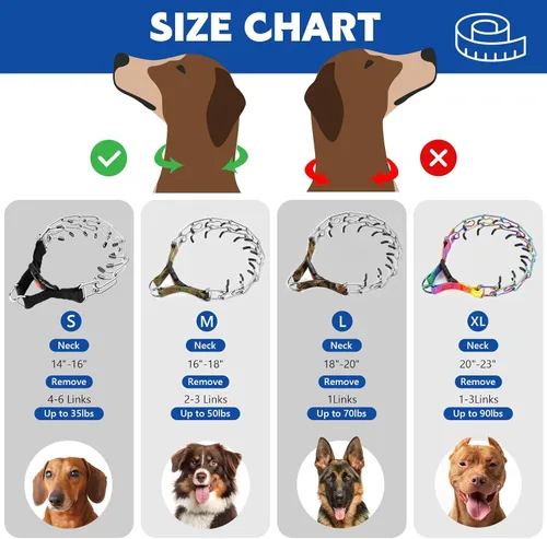Miniatura 6 de Supet - Collar de Punta para Entrenamiento de Perros, Collar de Entrenamiento Ajustable con Hebilla para Perros Pequeños, Medianos y Grandes