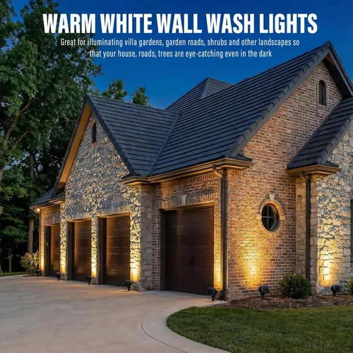 Miniatura 5 de VENUS MANUFACTURING Paquete de 2 luces LED de lavado de pared de bajo voltaje, 12 V, iluminación de paisaje, 18 W, 600 lúmenes, luz de bandera