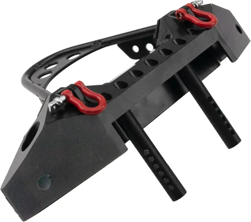Miniatura 5 de ShareGoo - Parachoques delantero de metal a control remoto con gancho de remolque, luz LED compatible con Axial SCX10 Jeep SCX10 II 90046 90047