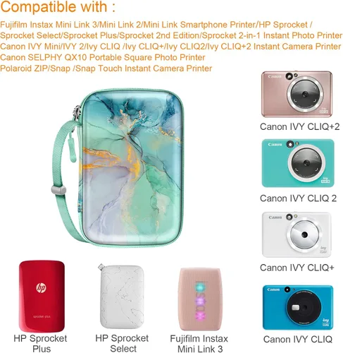 Miniatura 2 de Fintie Funda para impresora Fujifilm Instax Mini Link 3/Link 2, HP Sprocket Select/Plus, Canon Ivy CLIQ 2/CLIQ+2 Impresora de cámara instantánea