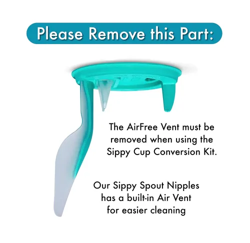 Miniatura 5 de Kit de conversión de vasos para biberones anticólicos Philips Avent, 2 unidades, pezones de silicona suave de grado alimenticio, popote pesado, asas