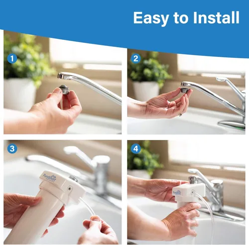 Miniatura 3 de PuroSmart Sistema de tratamiento de agua para el hogar con sistema de ósmosis inversa de alto flujo El sistema compacto de ósmosis inversa se