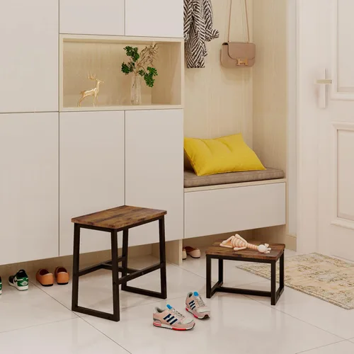 Miniatura 8 de Taburete de Paso para Adultos y Niños, Soporta hasta 227 kg, 3 en 1 Taburete de Madera Resistente de 2 Escalones para Cocina/Baño/Camas Altas, Marco