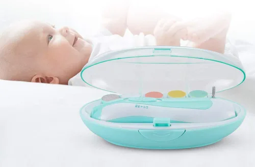 Lima de uñas para bebé, lima eléctrica, cortador de uñas para bebé y cortaúñas con seguridad ligera para recién nacidos, niños o adultos