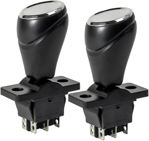 Interruptor basculante para automóviles de parachoques de 12 V para niños, reinicio automático de 360°, repuesto de joystick hacia adelante y