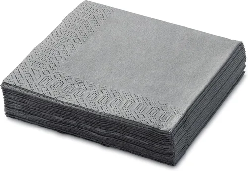 Miniatura 20 de Servilletas desechables rojas de 3 capas, 125 unidades, servilletas de papel para cócteles y fiestas para bodas, cumpleaños, bares y eventos, hechas