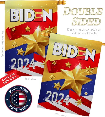 Miniatura 3 de Biden Harris Flag 2020 House Pack Patriotic Vote President Democrat Republican Tea Party United State American Election Banner Small Garden Yard