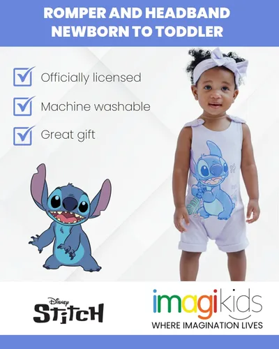 Miniatura 16 de Disney Conjunto de mameluco y diadema tallas para recién nacidos a niños pequeños (recién nacido - 5)
