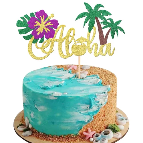 Miniatura 11 de 36 piezas de decoración para cupcakes de Tiki de Hawaii, tótem hawaiano para fiestas temáticas hawaianas, decoración de cupcakes hawaianos Luau