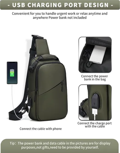 Miniatura 3 de SEAFEW Mochilas tácticas.., A-verde, Mochilas Sling