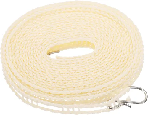 uxcell Tendedero portátil, de nailon de 16.4 pies, resistente al viento, antideslizante, cuerda de lavado para patio, viajes al aire libre, camping,