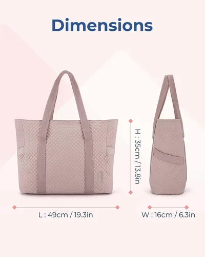 Miniatura 5 de BAGSMART Bolsa grande para mujer, bolsa de hombro de viaje con asa superior con hebilla para esterilla de yoga para gimnasio, trabajo, viajes