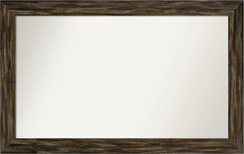 Miniatura 324 de Amanti Art Espejo de baño marrón para sobre el fregadero, 25 x 25 pulgadas, hecho a medida, espejo de tocador cuadrado marrón medio, marco de madera