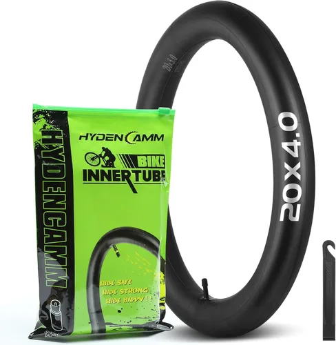 1/2/4 Pack 20x4 26x4.0 Fat Bike Tube with AV 32mm Schrader Valve, Premium Butyl Rubber Fat Tire Bike Tubes with Tire Levers, 20, 26x3.5-4.5 Bike