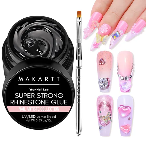Miniatura 14 de Makartt 3D Gel de Arte de Uñas para Esculpir: Gel de Uñas 3D Multifuncional de 15g Transparente 3-en-1 para Moldear y Pintar Diseños de Uñas