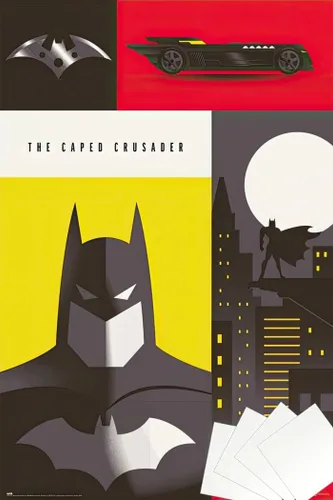 Batman - Póster de DC Comics (The Caped Crusader) (Tamaño: 24 x 36 pulgadas) (juego de póster y tira de pósteres)
