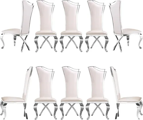 Miniatura 24 de ACEDÉCOR Juego de 2 sillas de comedor de terciopelo, sillas de cocina tapizadas de lujo negras con respaldo alto aerodinámico, modernas y hermosas
