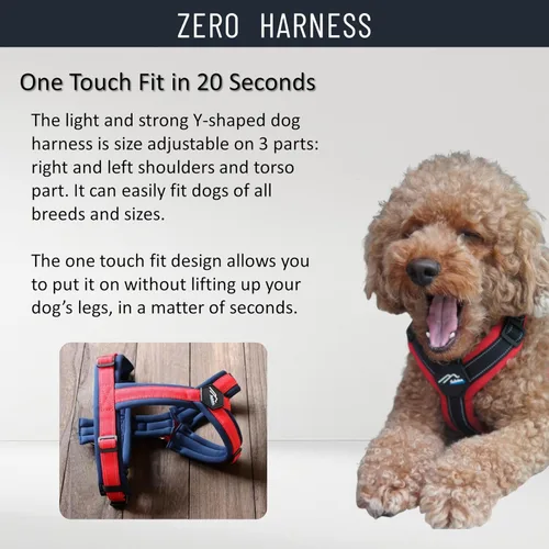 Miniatura 3 de Hakusan - Arnés tipo Ranger Zero Dog Safe, sin asfixia/difícil de desconectar, gran ajuste, fácil de poner y quitar, ajustable, reflector, XXS