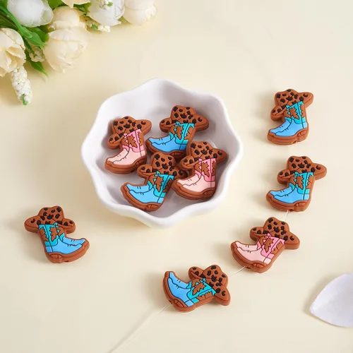 Miniatura 3 de 10 Piezas Cuentas de Silicona Lindas DIY Cuentas de Silicona a Granel Utilizadas para DIY para Hacer Varias Manualidades, Bolígrafo con Cuentas