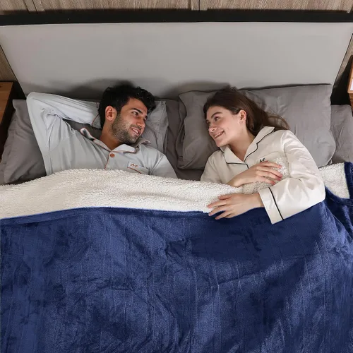 Miniatura 9 de Manta Eléctrica Tipo Throw, Manta de Calentamiento Rápido con Protección contra Sobrecalentamiento, Manta Térmica de Sherpa con 5 Niveles de Aqua
