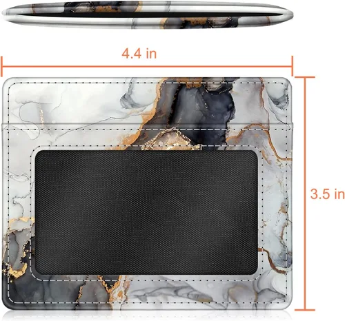 Miniatura 26 de Fintie Billetera delgada y minimalista para bolsillo frontal, con bloqueo RFID, tarjetero y ventana de identificación, para hombre o mujer
