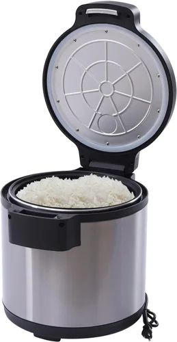 Calentador de arroz de 95 tazas de 19L para restaurante comercial, 110 V, 110 W, calentador eléctrico de alimentos con función cálida, calentador de