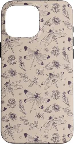 Miniatura 19 de Vintage Dragonfly Tan Sand Beige Wildflower Floral Flower Case for iPhone 16