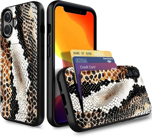 Miniatura 133 de Funda para iPhone Air, funda tipo cartera con ranura para tarjeta oculta, a prueba de golpes, TPU y PC, funda protectora de doble capa para iPhone