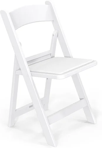 Miniatura 17 de VINGLI Sillas plegables de resina con cojín, silla plegable de plástico con cómodos asientos acolchados, perfectas para fiestas y eventos en Negro