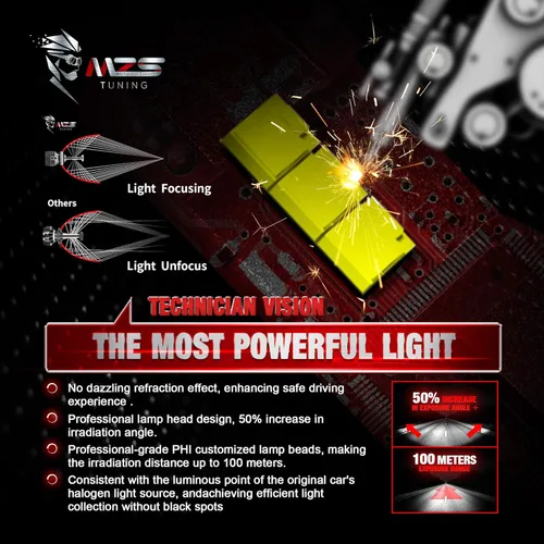 Miniatura 4 de MZS Combo de bombillas 9005 9006, 300% más brillantes, luces antiniebla HB3 HB4, enchufe instantáneo, 6500 K, xenón blanco 9005 9006, bombillas