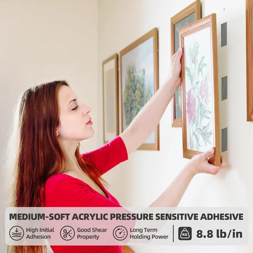 Miniatura 7 de 3M Cinta de espuma de doble cara de 0.39 pulgadas x 20 pies, extraíble, sin daños, cinta de pared de doble cara, cinta de montaje de espuma