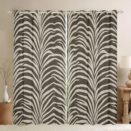 Miniatura 17 de Feelyou Cortinas de ventana de leopardo para decoración de dormitorio, cortina de guepardo africano, diseño de leopardo arcoíris, cortinas de Multi