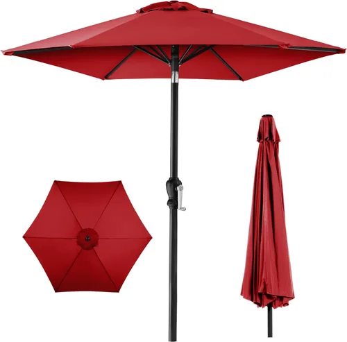 Miniatura 11 de Best Choice Products Sombrilla de patio al aire libre de 10 pies, sombrilla de mesa para exteriores, sombrilla de patio, sombrilla de mercado con 8