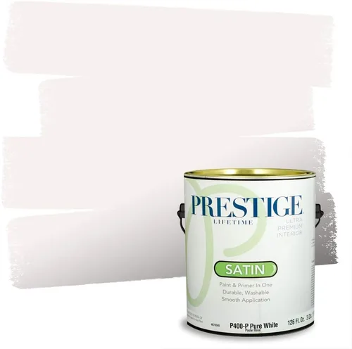 Miniatura 76 de Prestige Paints - Pintura exterior e imprimación en uno, 1 galón, plano, E500-P-A011GP