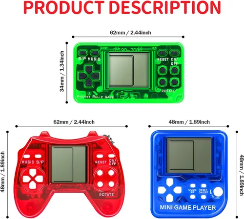 Miniatura 3 de SSRMX 24 Piezas Regalos de Fiesta de Videojuegos Día de San Valentín para Niños, Mini Llavero de Juego Arcade Regalos de Fiesta Cumpleaños